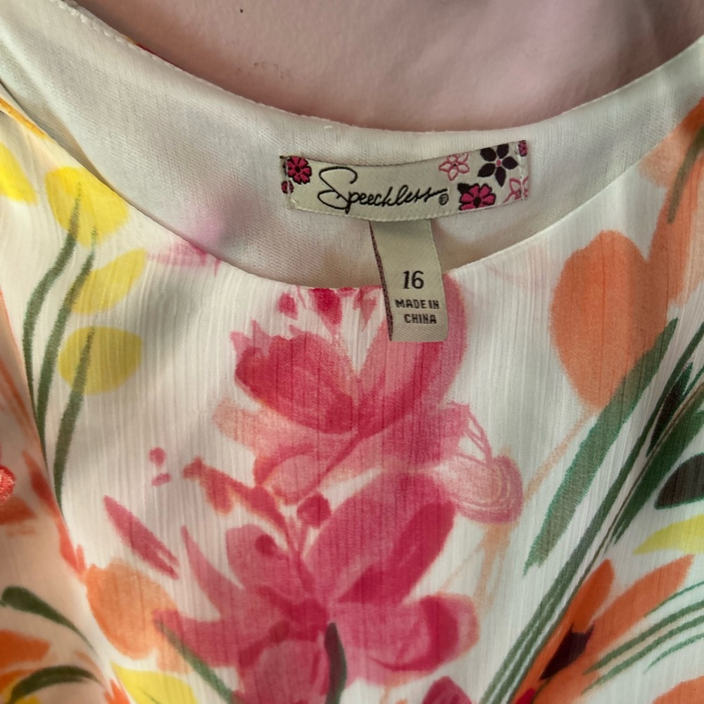Speechless floral dress girls size 16